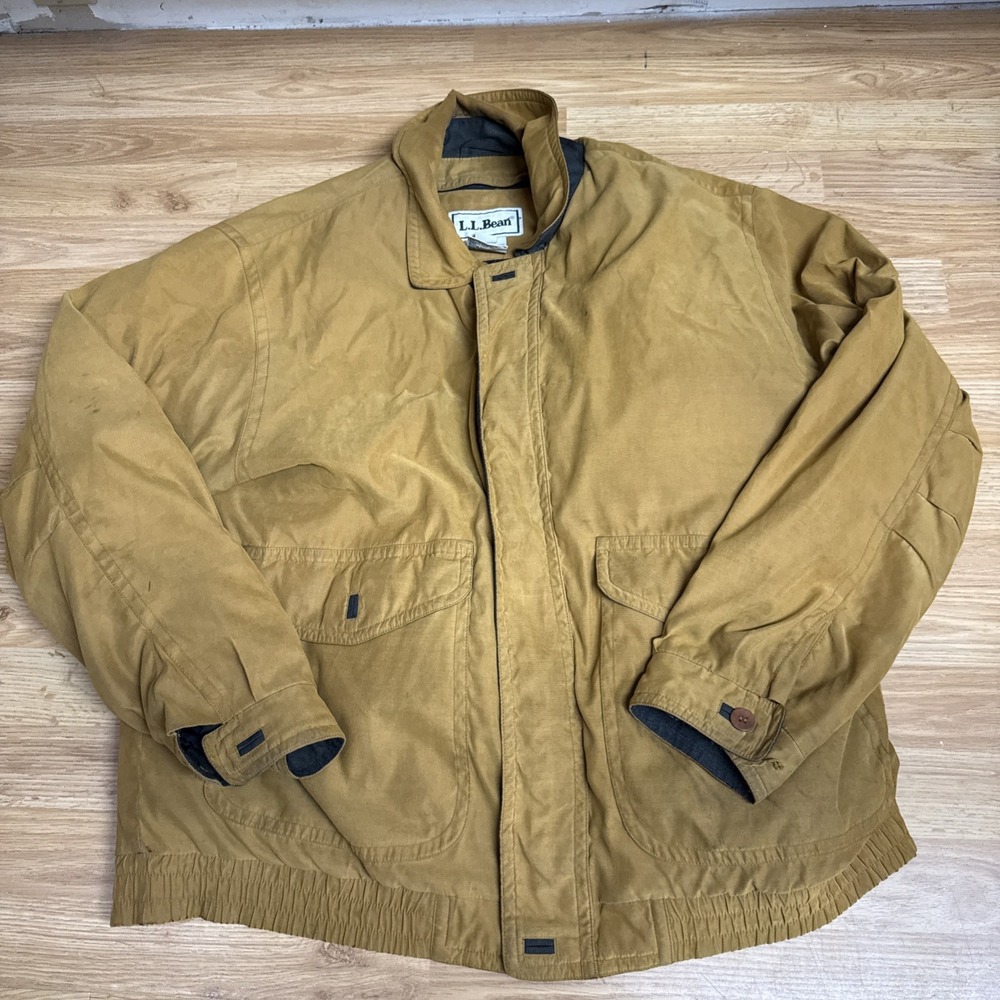 L.L. Bean Men's Goose Down Barn Field Jacket Removable‎ Lining Size Large Reg